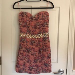 Floral midi with rhinestone accent